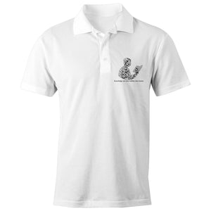 AS Colour Chad - S/S Polo Shirt (The Educated, Book Design) (Double-Sided Print)