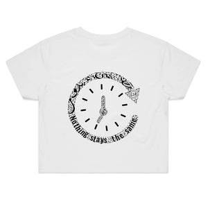 AS Colour - Women's Crop Tee (The Change, Time Design) (Double-Sided Print)
