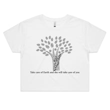 Load image into Gallery viewer, AS Colour - Women&#39;s Crop Tee (The Environmentalist, Tree Design) (Double-Sided Print)

