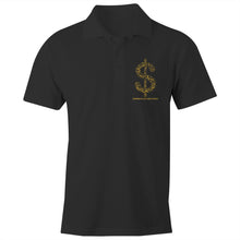 Load image into Gallery viewer, AS Colour Chad - S/S Polo Shirt (The Ultimate Wealth Design, Dollar Sign) (Double-Sided Print)
