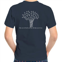 Load image into Gallery viewer, AS Colour Kids Youth Crew T-Shirt (The Environmentalist, Tree Design) (Double-Sided Print)
