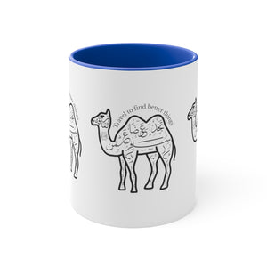11oz Accent Mug (The Voyager, Camel Design)