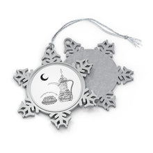 Load image into Gallery viewer, Pewter Snowflake Ornament (The Arab Hospitality, Coffee Pot Design)
