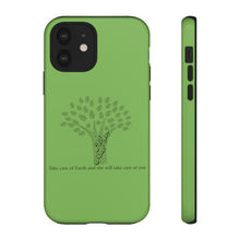 Load image into Gallery viewer, Tough Cases Apple Green (The Environmentalist, Tree Design)
