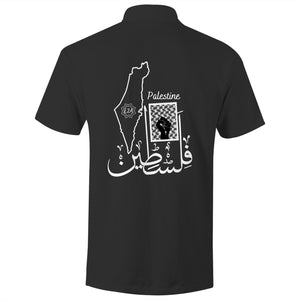 AS Colour Chad - S/S Polo Shirt (Palestine Design) (Double-Sided Print)