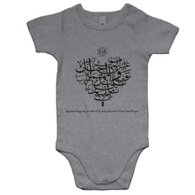 Load image into Gallery viewer, AS Colour Mini Me - Baby Onesie Romper (The Power of Love, Heart Design)
