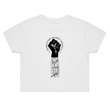 Load image into Gallery viewer, AS Colour - Women&#39;s Crop Tee (The Justice Seeker, Revolution Design) (Double-Sided Print)
