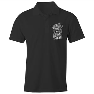AS Colour Chad - S/S Polo Shirt (Ocean Spirit, Whale Design) (Double-Sided Print)