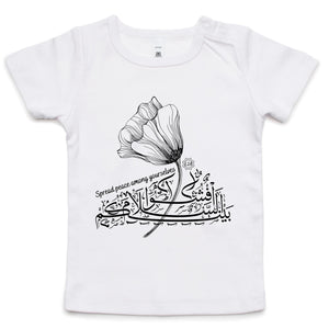 AS Colour - Infant Wee Tee (The Peace Spreader, Flower Design)