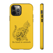 Load image into Gallery viewer, Tough Cases Yellow (The Animal Lover, Cat Design)
