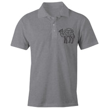 Load image into Gallery viewer, AS Colour Chad - S/S Polo Shirt (The Voyager, Camel Design) (Double-Sided Print)
