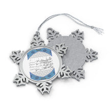 Load image into Gallery viewer, Pewter Snowflake Ornament (Bliss or Misery, Omar Khayyam Poetry)
