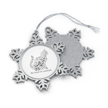 Load image into Gallery viewer, Pewter Snowflake Ornament (The Animal Lover, Cat Design) - Levant 2 Australia
