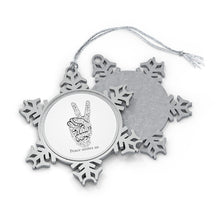 تحميل الصورة في عارض المعرض، Pewter Snowflake Ornament (The Pacifist, Peace Design) - Levant 2 Australia
