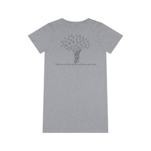 Organic T-Shirt Dress (The Environmentalist, Tree Design) - Levant 2 Australia
