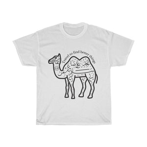 Unisex Heavy Cotton Tee (The Voyager, Camel Design) - Levant 2 Australia
