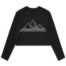 Load image into Gallery viewer, AS Colour - Women&#39;s Long Sleeve Crop Tee (The Ambitious, Mountain Design) (Double-Sided Print)
