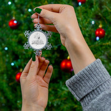 Load image into Gallery viewer, Pewter Snowflake Ornament (The Peace Spreader, Flower Design)
