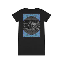 Load image into Gallery viewer, Organic T-Shirt Dress (Bliss or Misery, Omar Khayyam Poetry) (Double-Sided Print)
