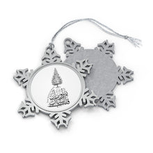 Load image into Gallery viewer, Pewter Snowflake Ornament (Beirut, the heart of Lebanon - Cedar Design)
