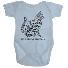 Load image into Gallery viewer, Ramo - Organic Baby Romper Onesie (The Animal Lover, Cat Design)
