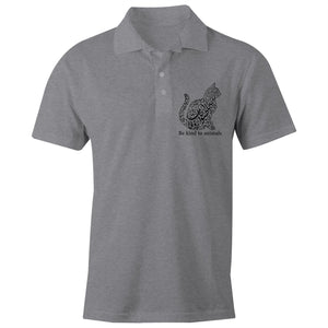 AS Colour Chad - S/S Polo Shirt (The Animal Lover, Cat Design) (Double-Sided Print)