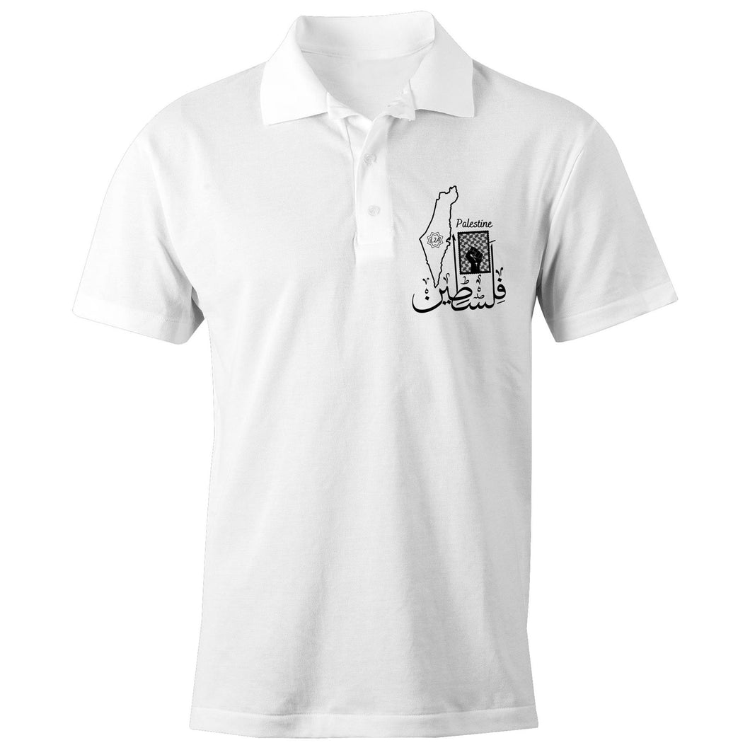 AS Colour Chad - S/S Polo Shirt (Palestine Design) (Double-Sided Print)