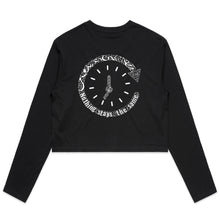 Load image into Gallery viewer, AS Colour - Women&#39;s Long Sleeve Crop Tee (The Change, Time Design) (Double-Sided Print)
