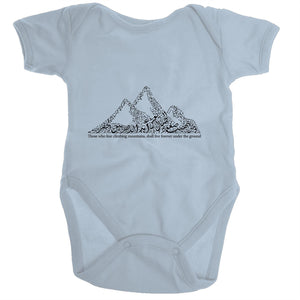Ramo - Organic Baby Romper Onesie (The Ambitious, Mountain Design)