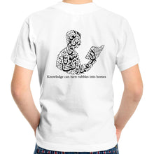 Load image into Gallery viewer, AS Colour Kids Youth Crew T-Shirt (The Educated, Book Design) (Double-Sided Print)

