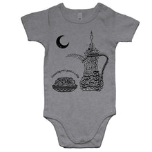 Load image into Gallery viewer, AS Colour Mini Me - Baby Onesie Romper (The Arab Hospitality, Coffee Pot Design)
