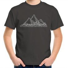 Load image into Gallery viewer, AS Colour Kids Youth Crew T-Shirt (The Ambitious, Mountain Design) (Double-Sided Print)
