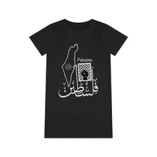 Load image into Gallery viewer, Organic T-Shirt Dress (Palestine Design) (Double-Sided Print)
