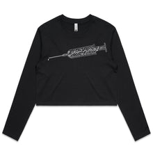 Load image into Gallery viewer, AS Colour - Women&#39;s Long Sleeve Crop Tee (The Good Health, Needle Design) (Double-Sided Print)
