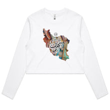 Load image into Gallery viewer, AS Colour - Women&#39;s Long Sleeve Crop Tee (Tehran, Iran) (Double-Sided Print)
