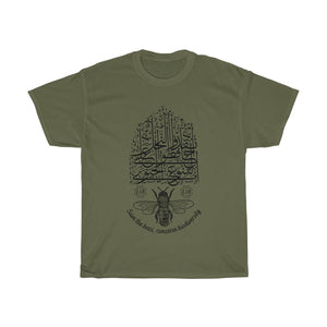 Unisex Heavy Cotton Tee (Save the Bees! Conserve Biodiversity!) (Double-Sided Print)
