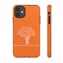 Load image into Gallery viewer, Tough Cases Orange (The Environmentalist, Tree Design)
