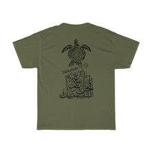 Load image into Gallery viewer, Unisex Heavy Cotton Tee (Ditch Plastic! - Turtle Design) (Double-Sided Print)
