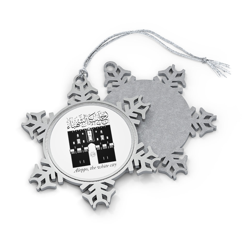 Pewter Snowflake Ornament (Aleppo, the White City) - Levant 2 Australia