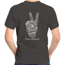 Load image into Gallery viewer, AS Colour Kids Youth Crew T-Shirt (The Pacifist, Peace Design) (Double-Sided Print)

