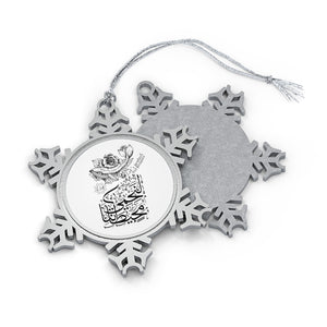 Pewter Snowflake Ornament (Ocean Spirit, Whale Design)