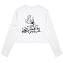 Load image into Gallery viewer, AS Colour - Women&#39;s Long Sleeve Crop Tee (The Peace Spreader, Flower Design) (Double-Sided Print)
