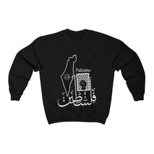 Load image into Gallery viewer, Unisex Heavy Blend™ Crewneck Sweatshirt (Palestine Design) (Double-Sided Print)
