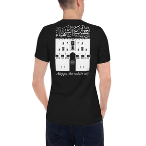 Unisex Short Sleeve V-Neck T-Shirt (Aleppo, the White City) (Double-Sided Print)