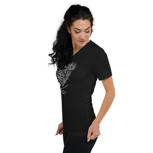 Unisex Short Sleeve V-Neck T-Shirt (The 31 Ways of Love) (Double-Sided Print)