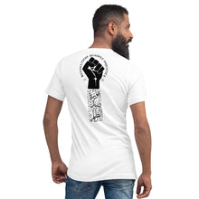Load image into Gallery viewer, Unisex Short Sleeve V-Neck T-Shirt (The Justice Seeker, Revolution Design) (Double-Sided Print)

