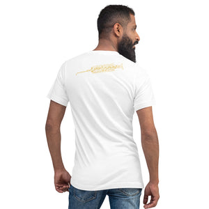 Unisex Short Sleeve V-Neck T-Shirt (The Good Health, Needle Design) (Double-Sided Print)