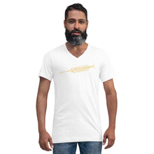 Load image into Gallery viewer, Unisex Short Sleeve V-Neck T-Shirt (The Good Health, Needle Design) (Double-Sided Print)
