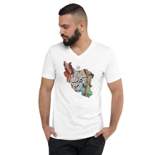 Load image into Gallery viewer, Unisex Short Sleeve V-Neck T-Shirt (Tehran, Iran) (Double-Sided Print)
